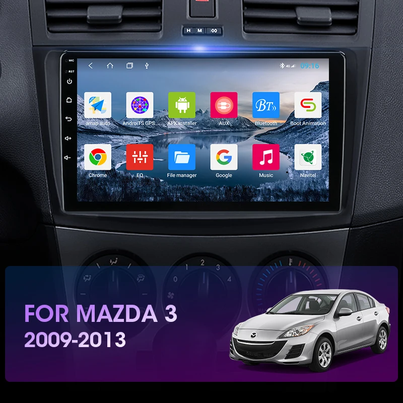 Автомагнитола JMCQ 2 din Android 8 1 мультимедийный проигрыватель для Mazda 3 2009 2013 maxx axela DSP