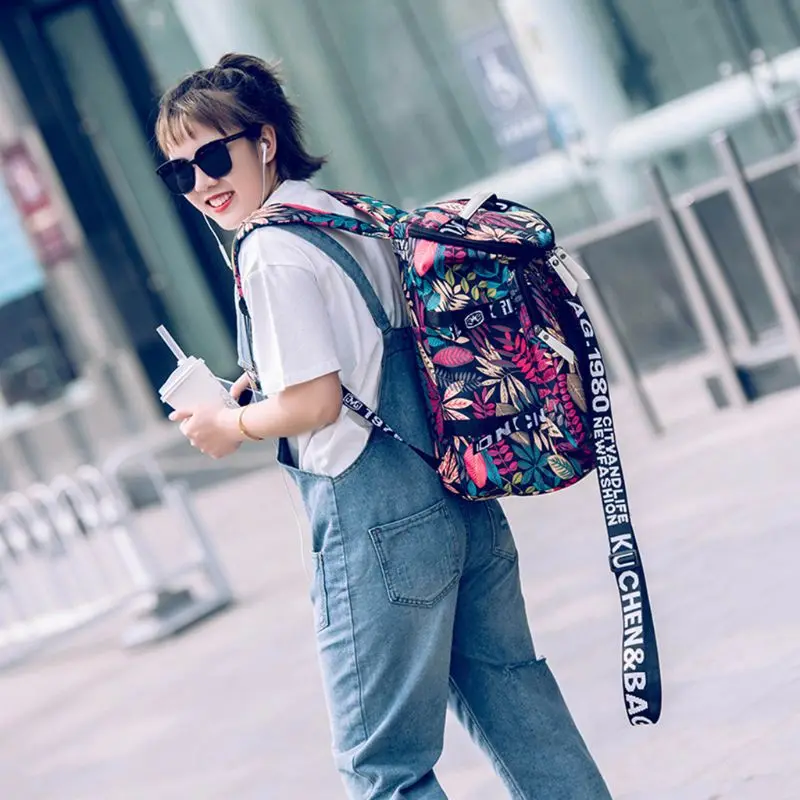 

Women Canvas Travel Bags Female Large Capacity Backpack Ladies Multifunctional Crossbody Shoulder Bag