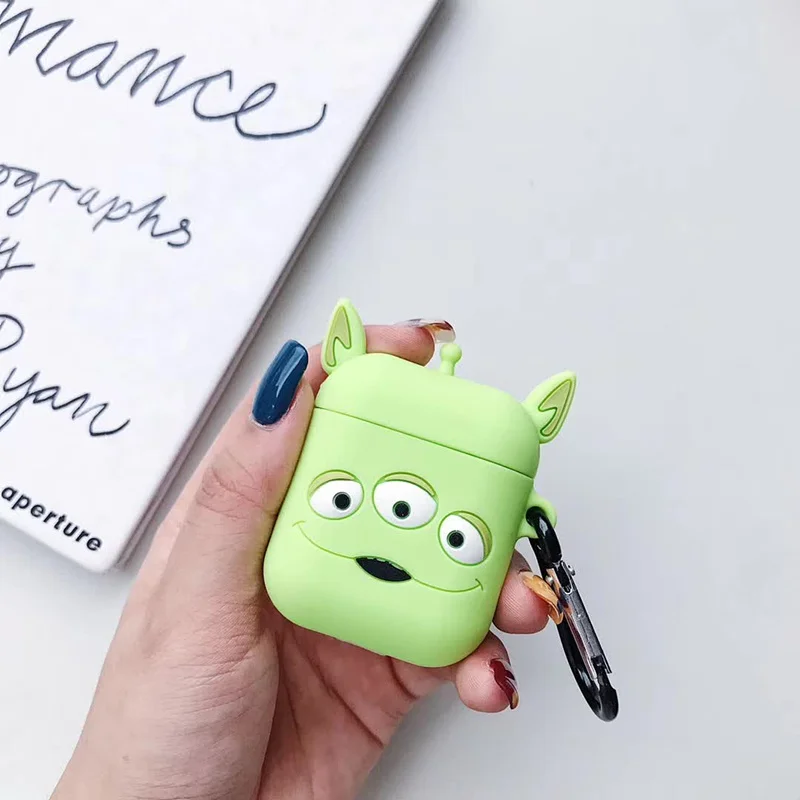 HD-C LOVERONY милые Bluetooth наушники 3D силиконовый чехол для AirPods 2 1 Earpods Защитная крышка мультфильм Air pods гарнитура аксессуары - Цвет: HD-C