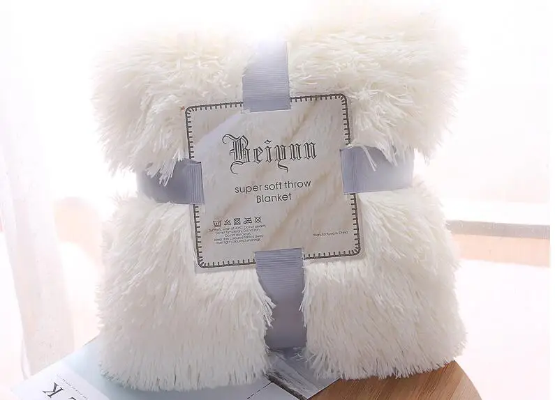 Пушистое плюшевое одеяло PV супермягкое постельные принадлежности пушистое из