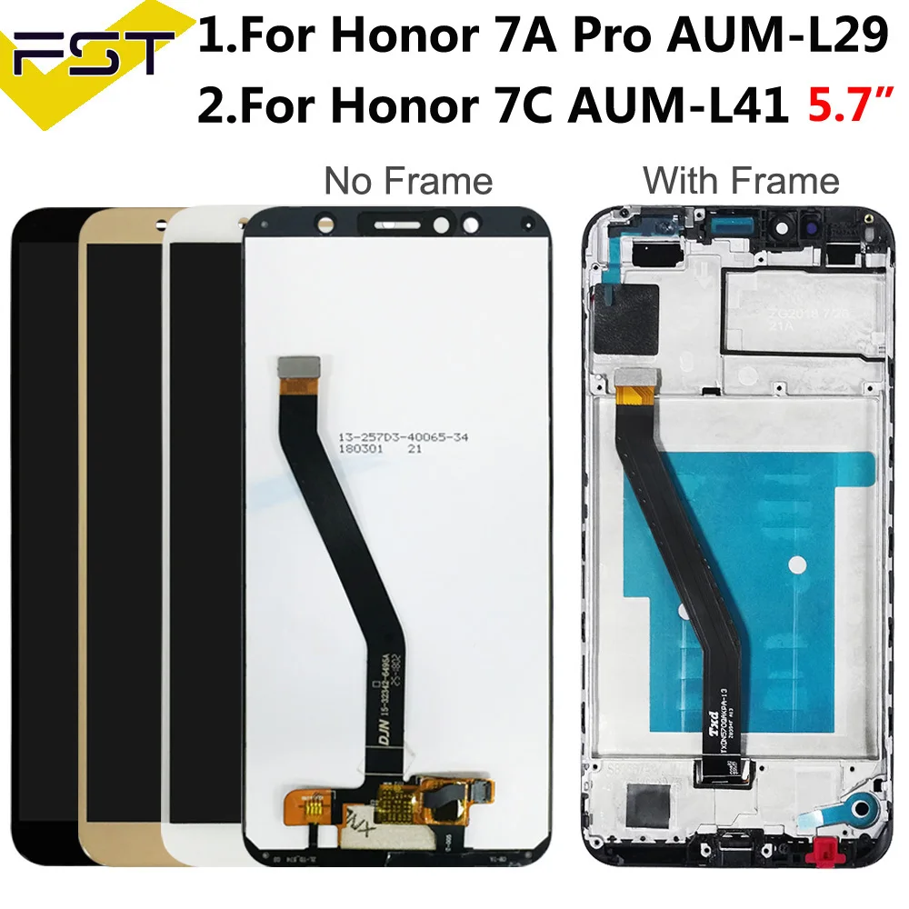 Сенсорный экран в сборе для Honor 7A Pro 7C 5 7 дюйма черный/белый с рамкой/без