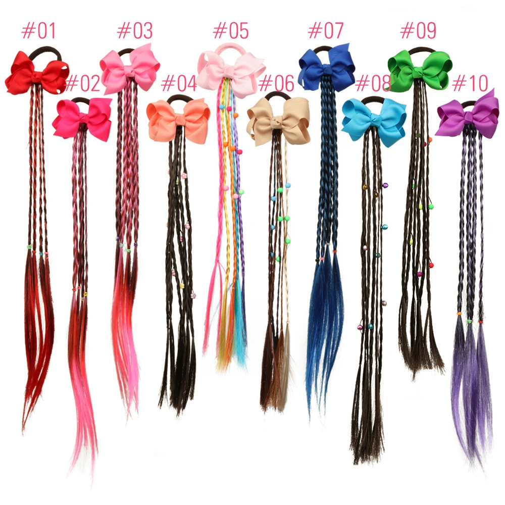 Женская повязка на голову с бантом в виде единорога эластичная Плетеный головной