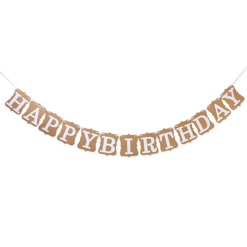 Винтажное украшение на день рождения бумажные флаги Детские сувениры вечерние