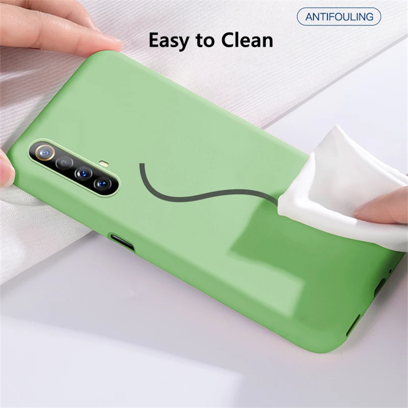 skin friendly case for oppo realme x50 liquid silicone cases for oppo realme x50 slim soft tpu microfiber cover realme x50 pro free global shipping