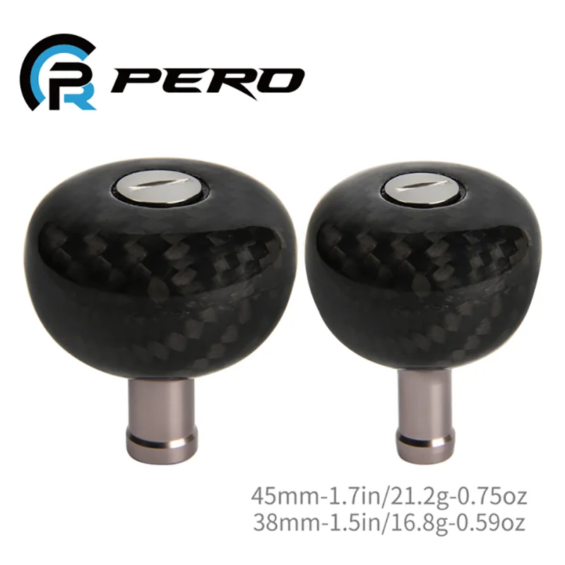 

PERO Fishing Reel Carbon Fiber Handle Knob Lightweight High Carbon Knob Suit For Daiwa Shimano DIY Accessories For Sea Fishing