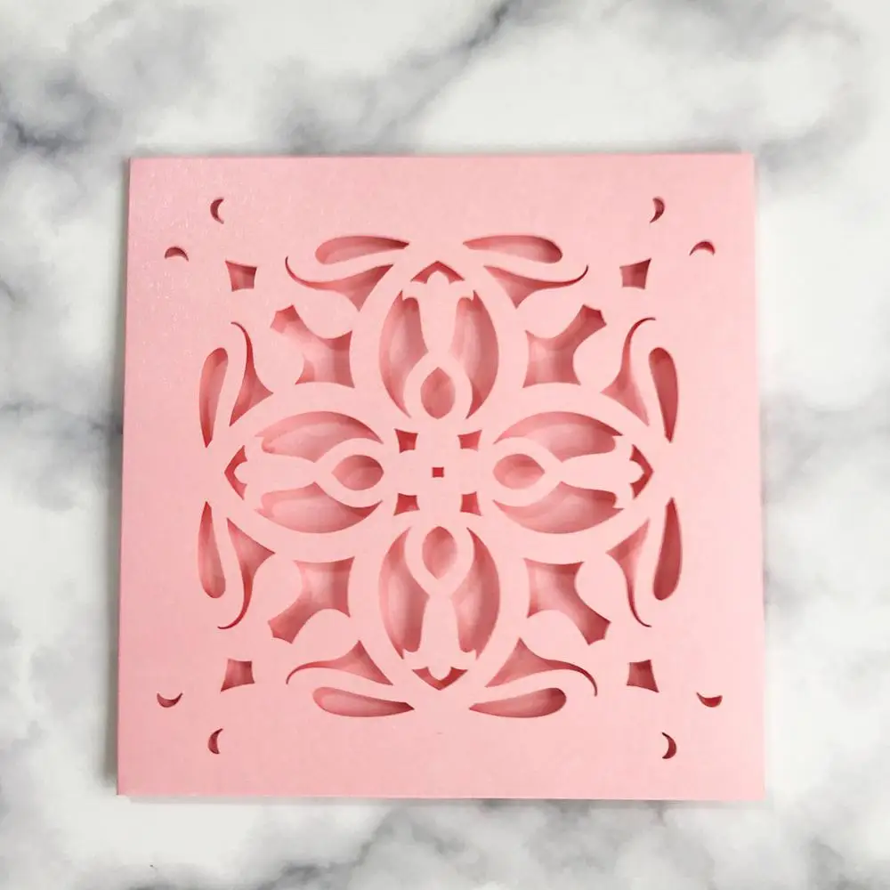 

30pcs free shipping pink/gold/white wedding invitations card laser pocket bridal marriage invite customized printing