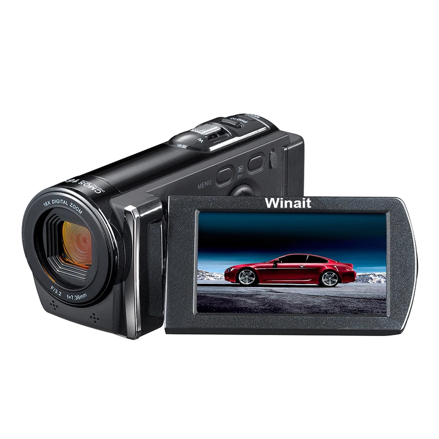 3-дюймовый ЖК-дисплей Экран Мини HD Цифровая видеокамера Камера 12MP 16X записывающая