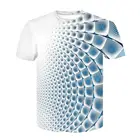 Футболка мужская оверсайз с круглым вырезом, Повседневная модная рубашка с короткими рукавами, с 3D рисунком, в стиле кэжуал, лето 2021