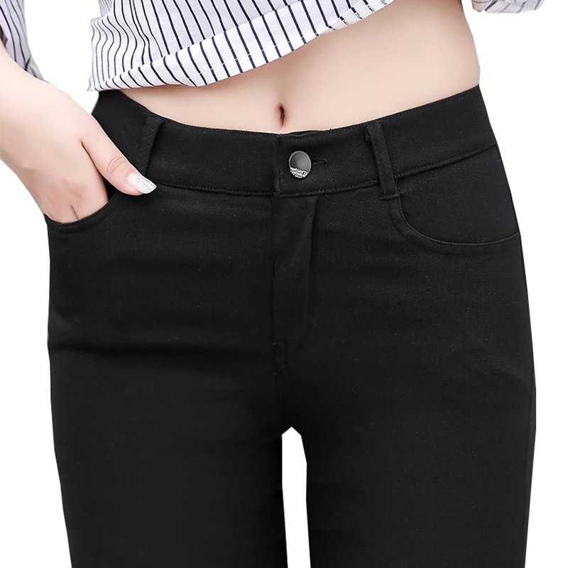 

Женские кружевные расклешенные брюки до щиколотки, черные кружевные расклешенные брюки с высокой талией в Корейском стиле, весна-лето 2020