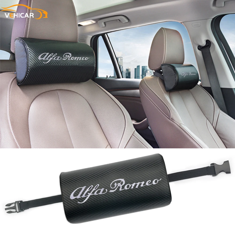 

Автомобильная подушка для подголовника автомобиля, Автомобильная подушка для сиденья, шеи, универсальные съемные аксессуары из углеродног...