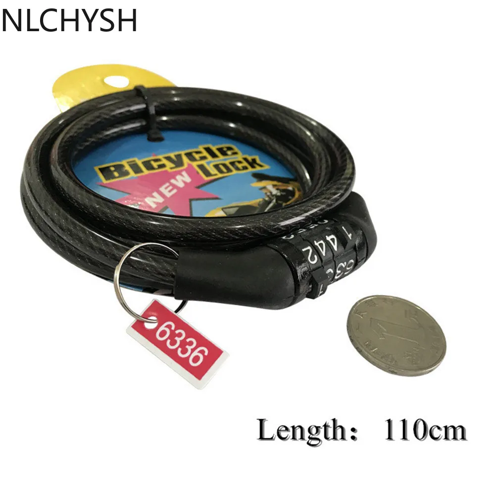 

Bike Lock 4 Digit Code Combination Bicycle Lock Bicycle Security Lock Bicycle Equipment MTB Anti-theft Lock Замок бяспекі ровара