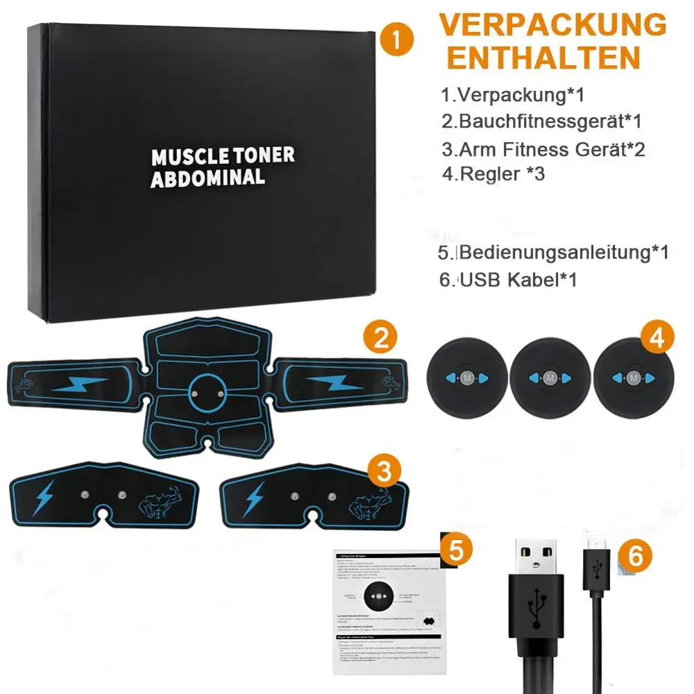 8 шт. беспроводной тренажер для мышц умный фитнес-тренажер тренировки живота