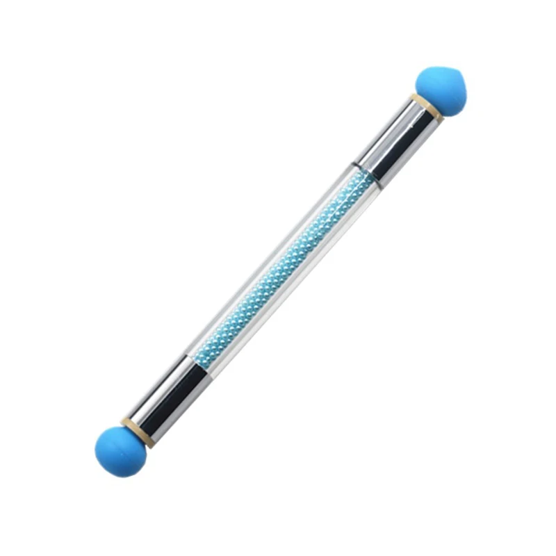 Блестящая пудра Раскрашивание градиентная ручка кисть + 4 губки дизайн ногтей