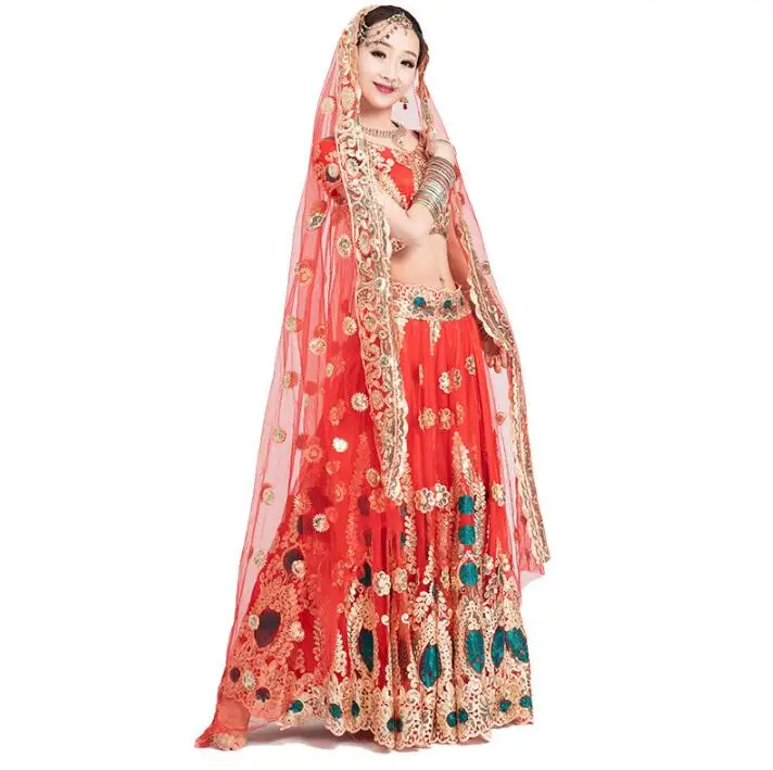 Leng Ha одежда для выступлений индийские свадебные великолепные сари женщина