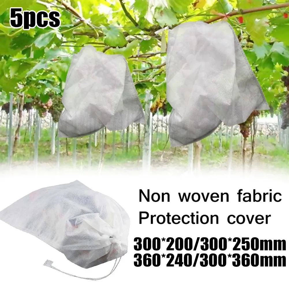 

5Pcs Grape Protection Bags For Fruit Vegetable Grapes Mesh Bag Against Insect Pouch Waterproof Pest Control Anti-Bird Garden