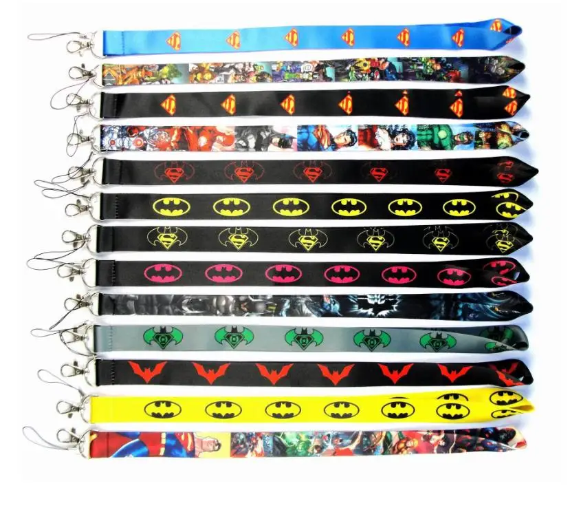 Heros Batman Spirderman Polyester Cell Phone Neck Lanyard Straps for Smartphone Key ID Card Keychain Necklace Dropshipping | Украшения и