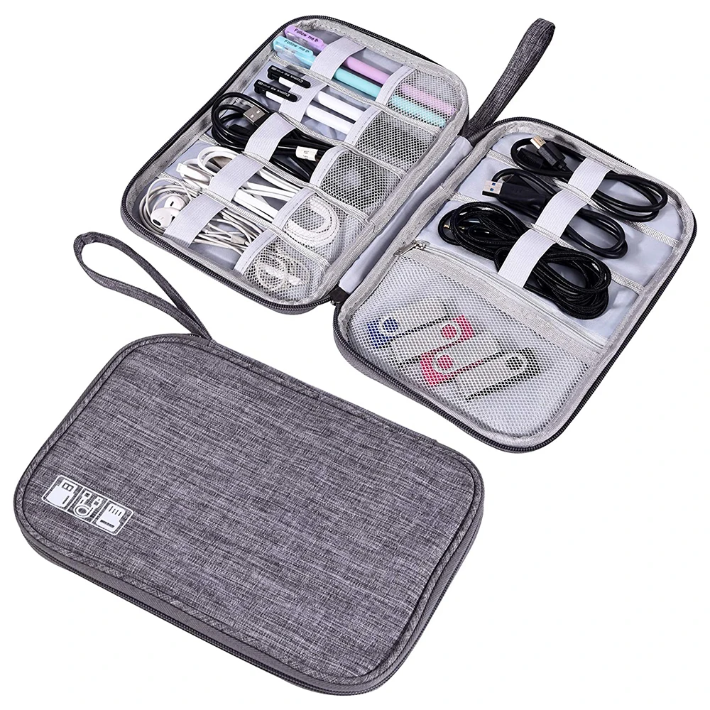 Electronic Organizer Travel Universal Cable Organizer Electronics Accessories Storage Bag Gadget Gear Cases For iPad Mini Cable