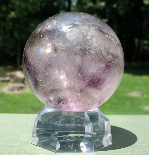 + 422 большой дымчатый аметистовый шар/хрустальный шар|Статуи и скульптуры| |