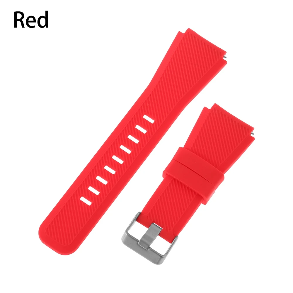 red MIIQNUS мягкий силиконовый ремешок 22 мм для часов huawei GT/GT2, спортивный ремешок, сменные ремешки для часов, аксессуары для умных часов - Цвет: red