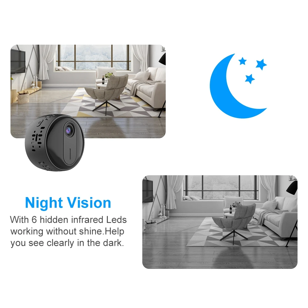 2 МП 1080P HD Wifi AP камера Умный дом Удаленный просмотр ночного видения портативная