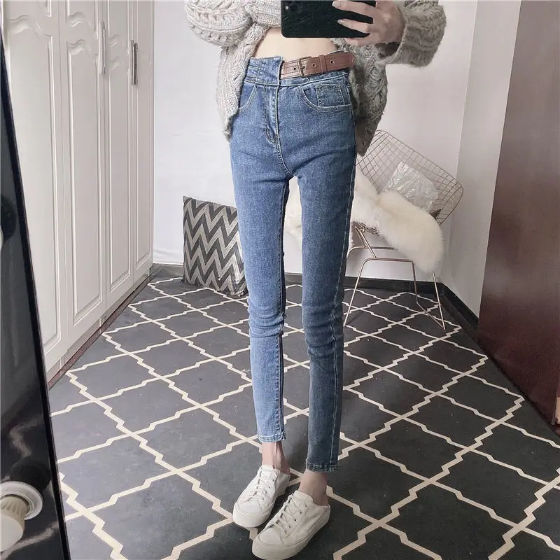 

Women 2021 Spring Autumn Slim Jeans Female Skinny High Waist Jeans Ladies Denim Pencil Pants Casual Stretch Jeans Pants G44