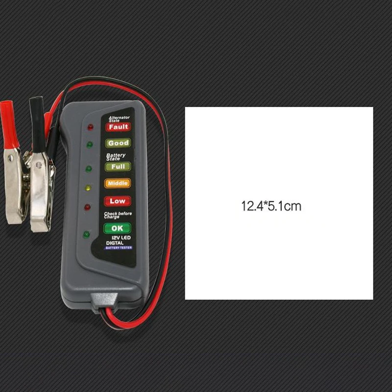 12V автомобильный тестер батареи er ЖК-цифровой анализатор 6 светодиодный системы