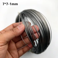 50m100m 1mm diameter 7x7 construction 304 stainless steel wire rope alambre softer fishing lifting cable
