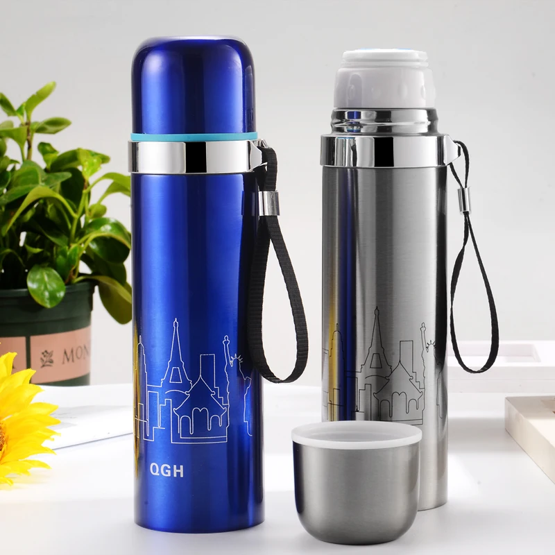 Thermos Bottle Insulated Cup Adult Large Capacity Children's Stainless Steel Drop-proof Household Pot | Дом и сад