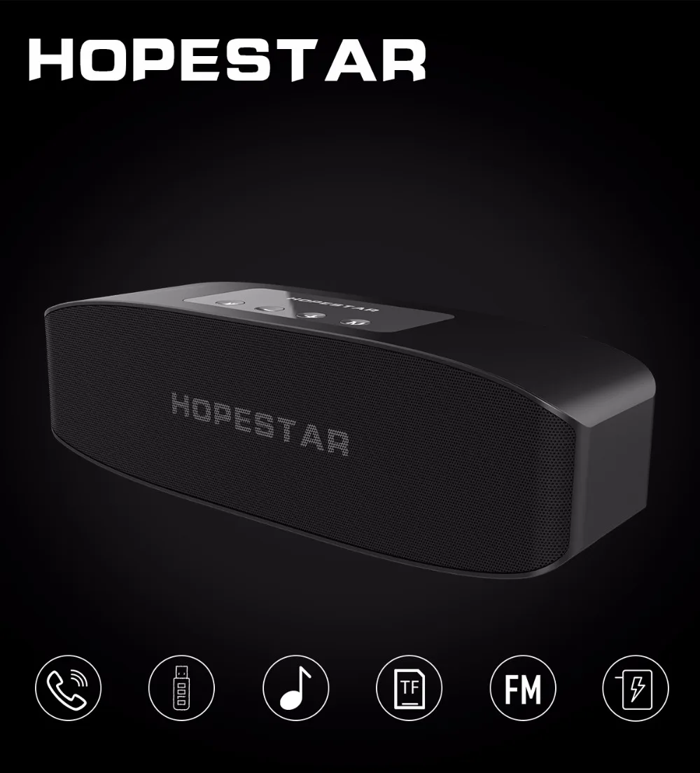 HOPESTAR H11 Bluetooth Колонка HiFi беспроводная звуковая панель с двумя басами стерео Поддержка USB TF AUX FM с зарядным устройством для телефона