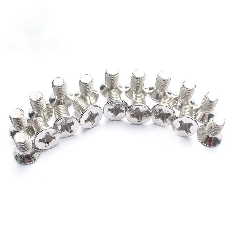 

50PCS M2 M2.5 M3 M4 Stainless Steel Countersunk Head Screws Mini Screws 304 Stainless Steel Cross Flat Head Screws