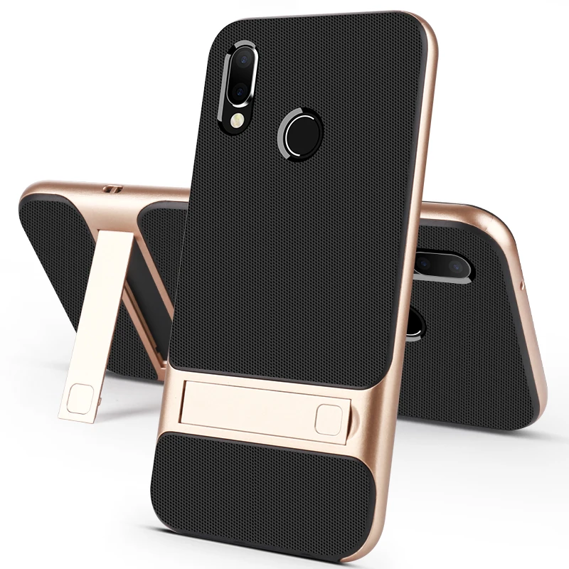 

Mobile Phone Covers for Huawei P20 Lite Cases 3D Stand Silicone TPU PC Hybrid 360 Protective for Huawei Nova 3E P20Lite Nova3E