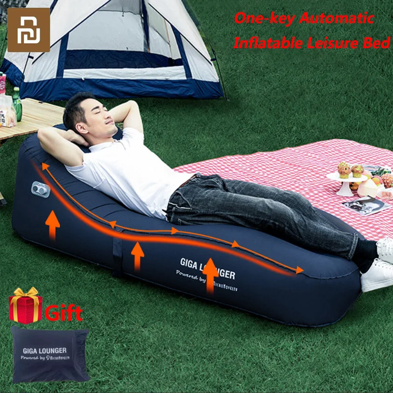 

Youpin One-key Automatic Inflatable Leisure Bed with Charging Lazy Sofa Lightweight Folding Recliner for Office Travel Camping