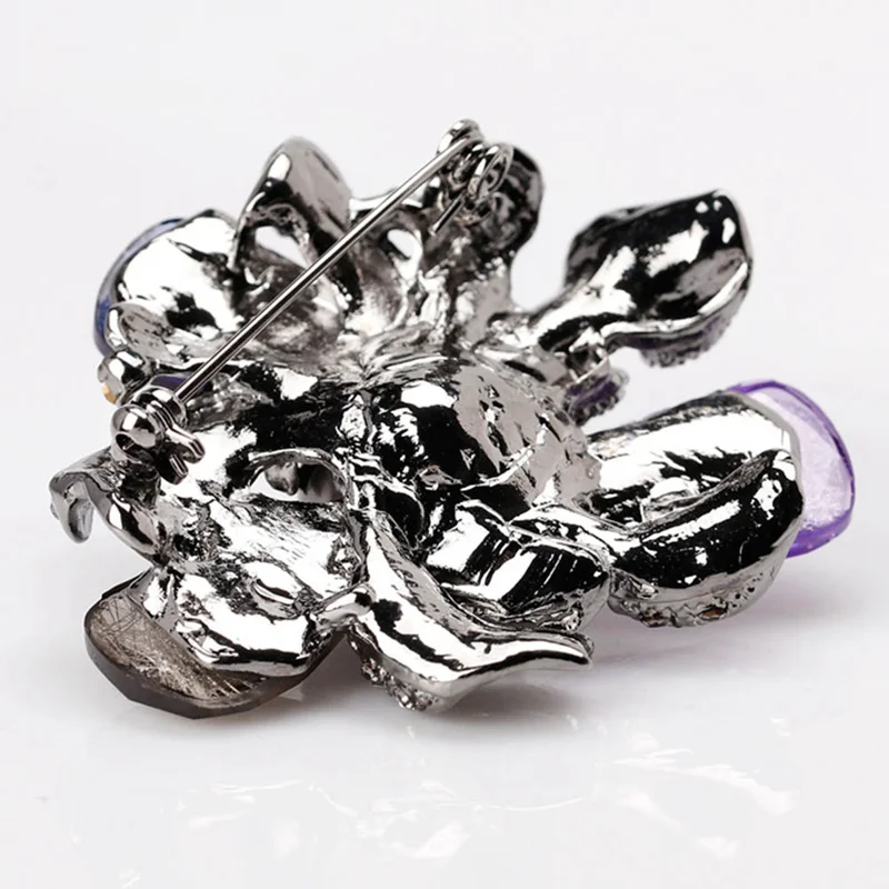 Винтажная черная акриловая Броши с искусственным жемчугом для женщин Свадебная