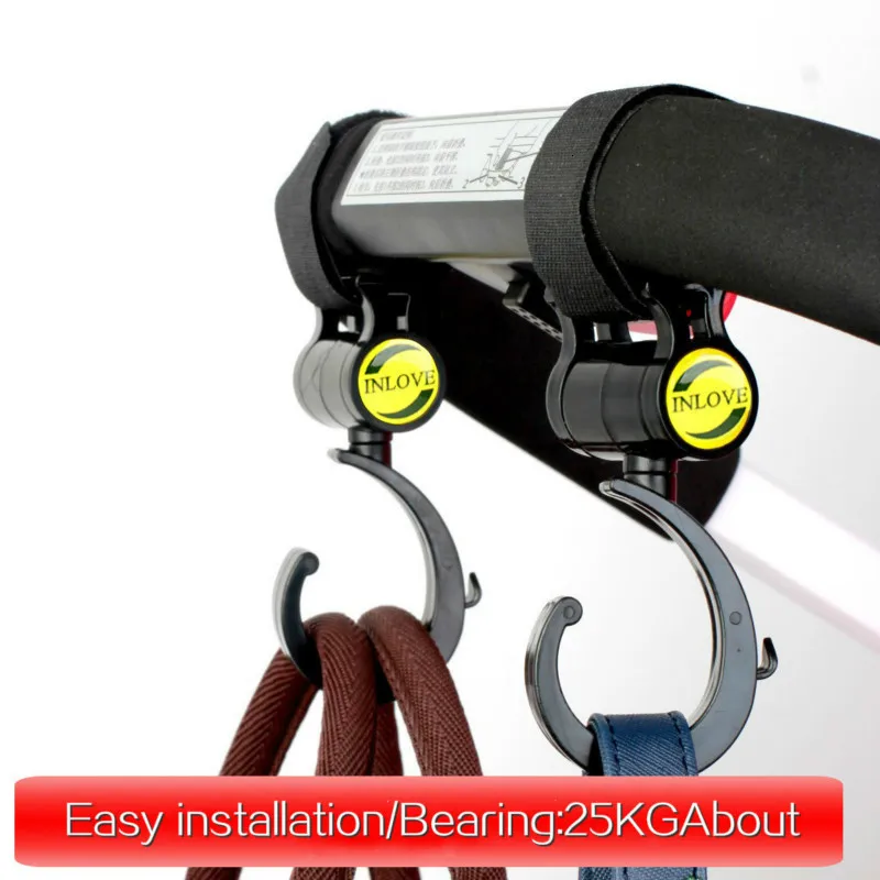 Baby Bottle Holder Stroller Accessories Hook Pushchair 360 Swivel Hanger Hooks Multi Purpose | Мать и ребенок