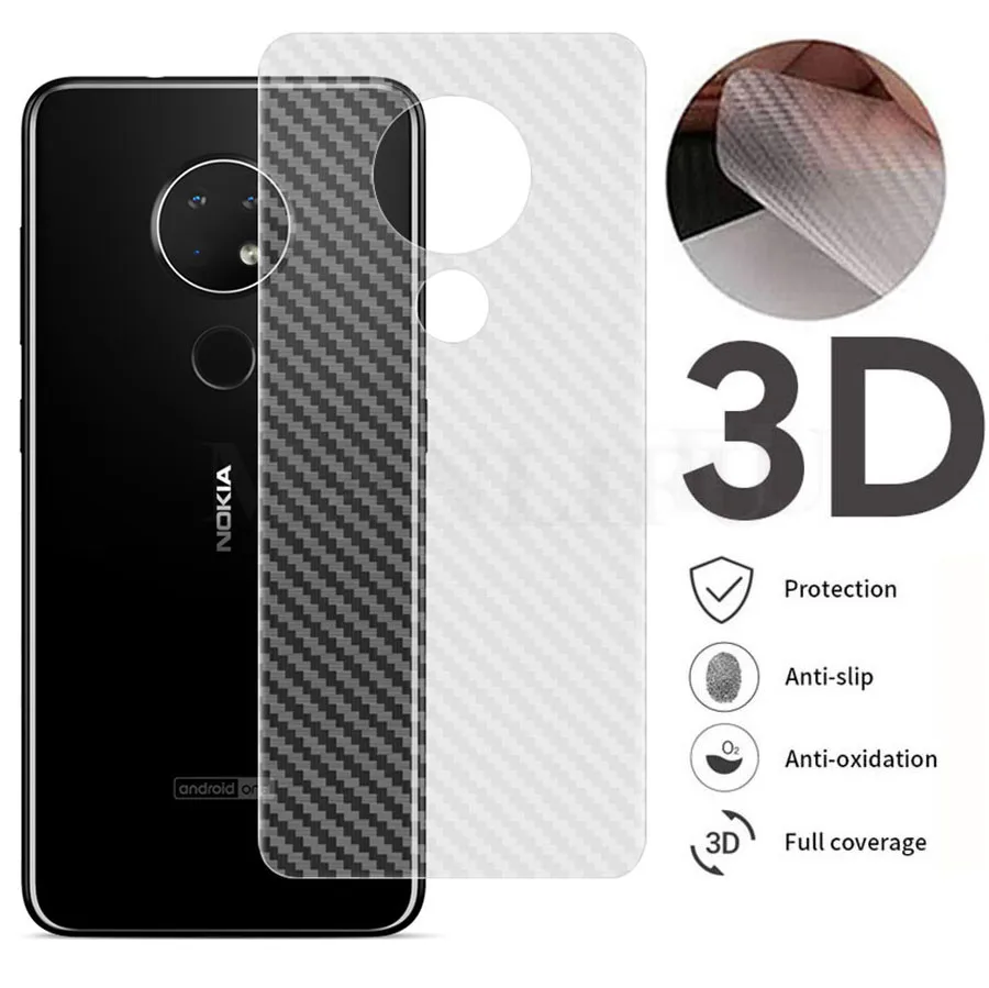 10 шт./лот 3D прозрачная углепластиковая Защитная пленка для экрана Nokia 3 1 5 6 Plus 2 7