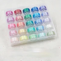 bling colorful weaving strand thread metallic yarn diy handmake pendant embroidery material beaded ropes 25 colors box packed