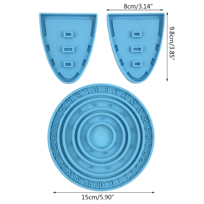 

Calendar Plate Epoxy Resin Mold Wall Hanging Calendar Silicone Mould DIY Crafts Home Decorations Casting Tool