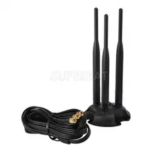 Superbat WiFi антенна RP-SMA Двухдиапазонная 2,4 ГГц 5,8 ГГц Магнитная база для беспроводного маршрутизатора шлюз PCI Express сетевые карты адаптер Superbat WiFi антенна RP-SMA Двухдиапазонная 2,4 ГГц 5,8 ГГц Магнитная база для беспроводного маршрутизатора шлюз PCI Express сетевые карты адаптер