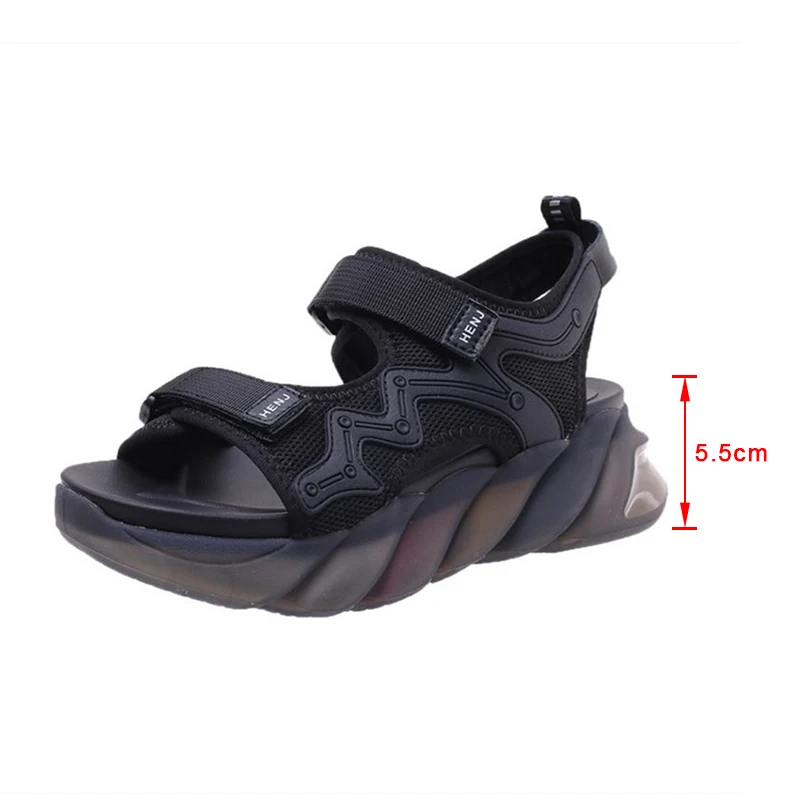 

Fashion Sandals Women Beach Platform Open Toe Wedge Summer Shoes Outdoor Woman Shoe Thick Bottom Footwear 2021 Casual