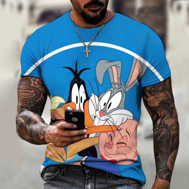 

Men's Shirts Cartoons And Animations Cat And Dog Games 3D Printing Round Neck T-shirts High-quality Clothing Oversize 6XL