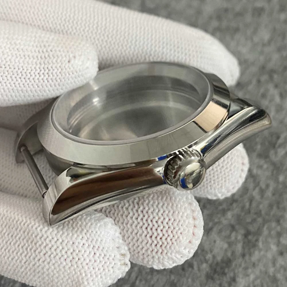 39MM Watch Case Kit Sapphire Glass Stainless Steel Shell Cover for NH35/NH36 Movement Modification Parts