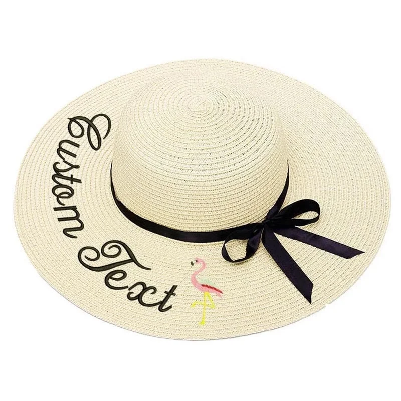 Изготовленная на заказ шляпа от солнца для женщин Летняя с индивидуальной