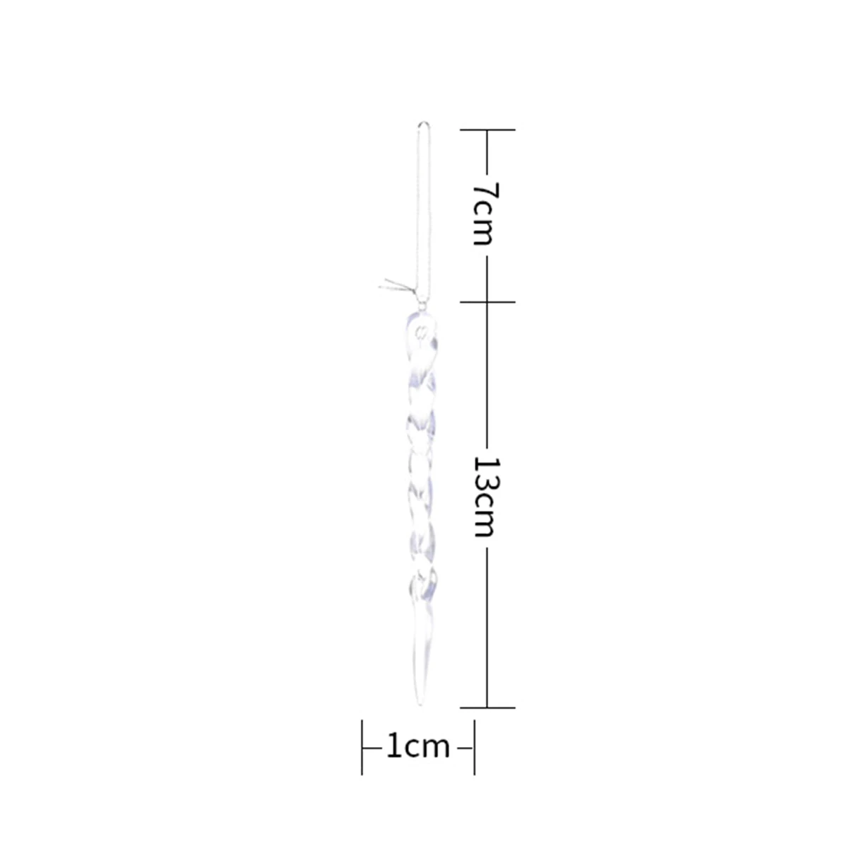 

12pcs 13cm Christmas Simulation Ice Xmas Tree Hanging Ornament Fake Icicle Winter Party Christmas New Year Decoration Supplies
