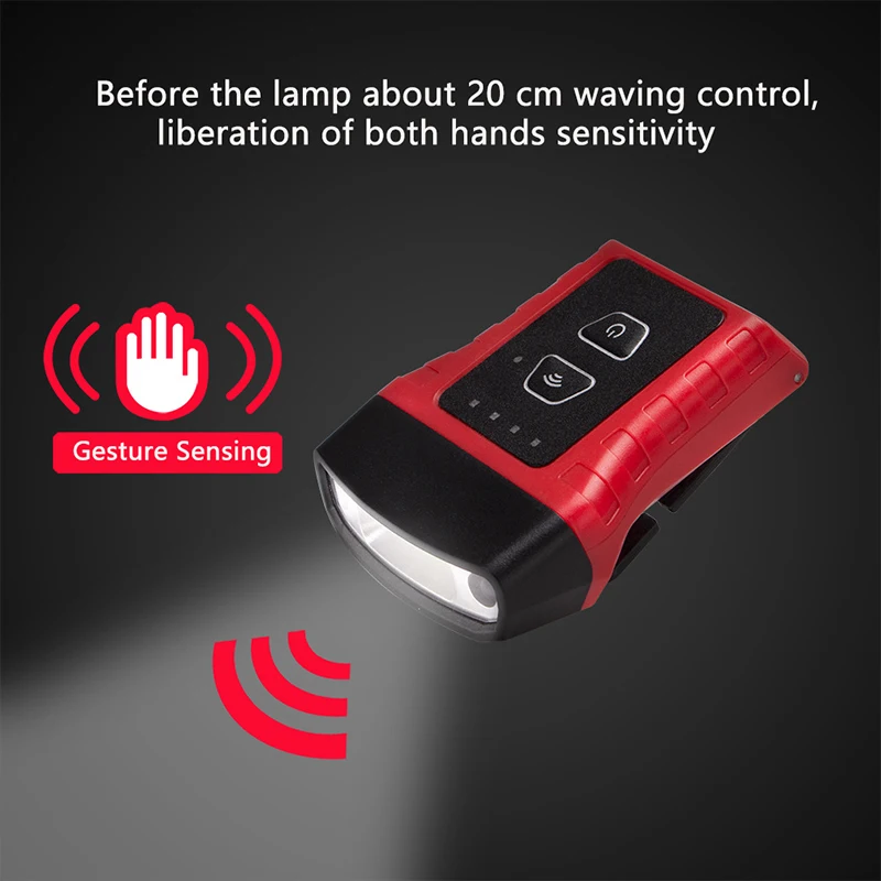 

2 in 1 COB LED Cap Light Headlamp Finger Sensor Hat Headlight 180° Rotatable Headlight Running Fishing Lamp Hunting Lantern