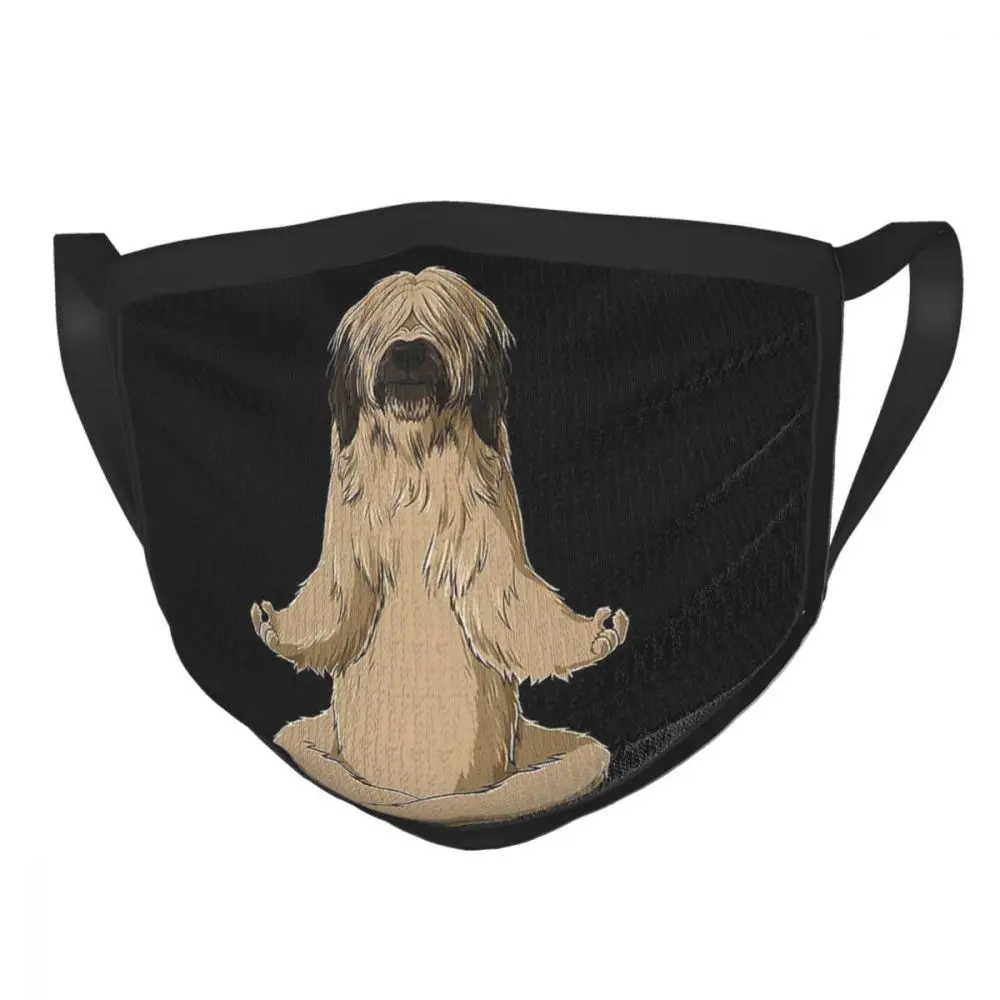 

Meditate Briard Dog Non-Disposable Face Mask Anti Haze Dustproof Mask Protection Cover Respirator Mouth Muffle