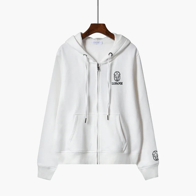 

Women's Sweatshirt plus velvet cotton hooded zipper jacket jogging suit women's embroidered hoodie