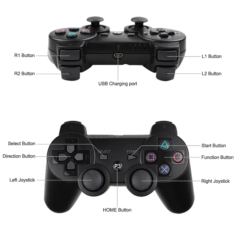 Bluetooth беспроводной геймпад для PS3 Джойстик консоль контроллер ПК Sony Playstation 3