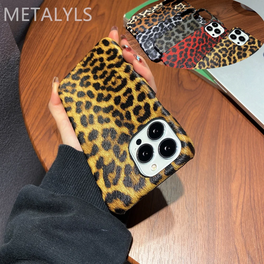 

Hard Leopard Phone Case For Samsung Galaxy S21 S20 S21ultra Note20 Note9 S10 A72 A52 A32 M01 Oil Edge Back Cover Luxury Women