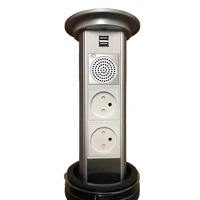 israel jacks plug electrical automatic pop up lifting socket with 2 plug power 2 usb charger bluetooth speaker desktop outlet