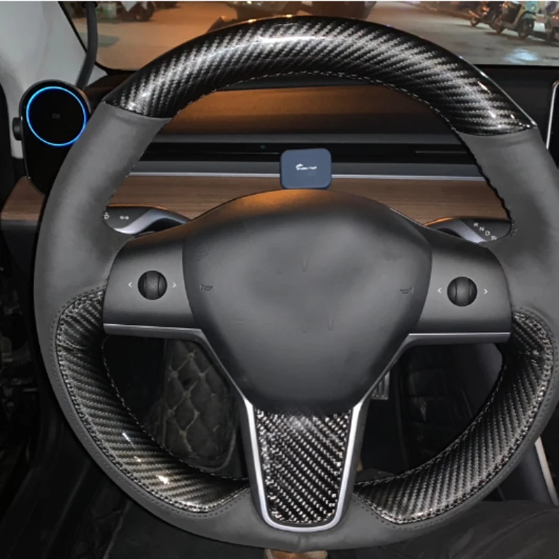 Модификация Применимая оплетка рулевого колеса кожаный комплект из углеродного